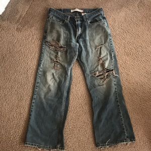 Distressed Levi jeans